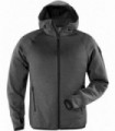 CHAQUETA CALCIUM POLARTEC CON GORRO GRIS OSCURO