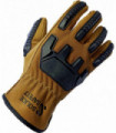 Guante de cuero anti impacto FR kevlar nomex