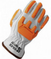 Guante de cuero anti impacto FR kevlar nomex